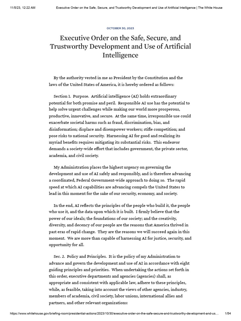 AI Order | PDF | Artificial Intelligence | Intelligence (AI) & Semantics