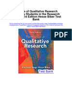 Instant download Practice of Qualitative Research Engaging Students in the Research Process 3rd Edition Hesse Biber Test Bank pdf full chapter
