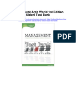 Instant Download Management Arab World 1st Edition Sidani Test Bank PDF Full Chapter