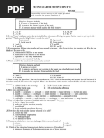 SCIENCE 6 2nd Quarter Test With TOS