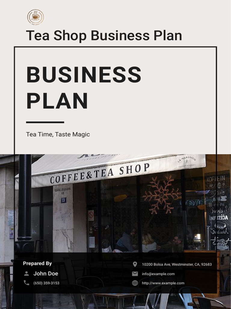 Tea Shop Business Plan Example PDF Marketing Retail