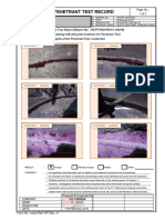 Penetrant Test Record