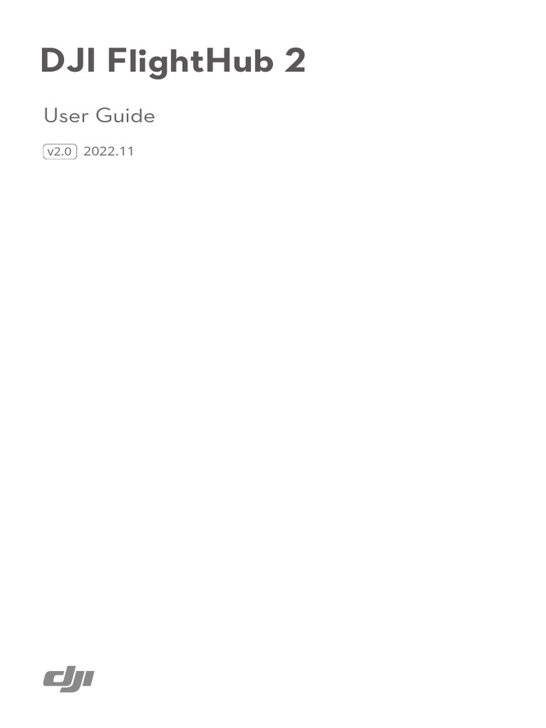 DJI FlightHub 2 User Guide v2.0 | PDF | Online And Offline | 3 D ...