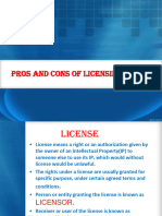 Pros and Cons of Licensing