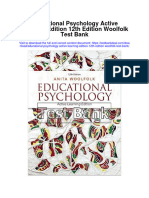 Instant Download Educational Psychology Active Learning Edition 12th Edition Woolfolk Test Bank PDF Full Chapter