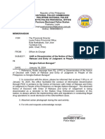 AAR Dissemination of The Notice of Decision With Order of Release and Entry of Judgment Re People of The Philippines Vs Nengko Kalison Baraguir"