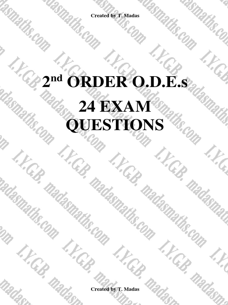 Boundary Value Problem Differential Equations
