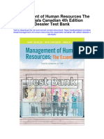 Instant Download Management of Human Resources The Essentials Canadian 4th Edition Dessler Test Bank PDF Full Chapter