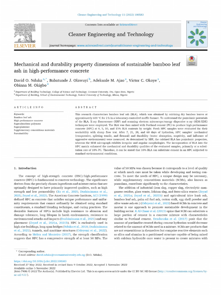 Mechanical and Durability Property Dimensions of Sustainable Bamboo ...