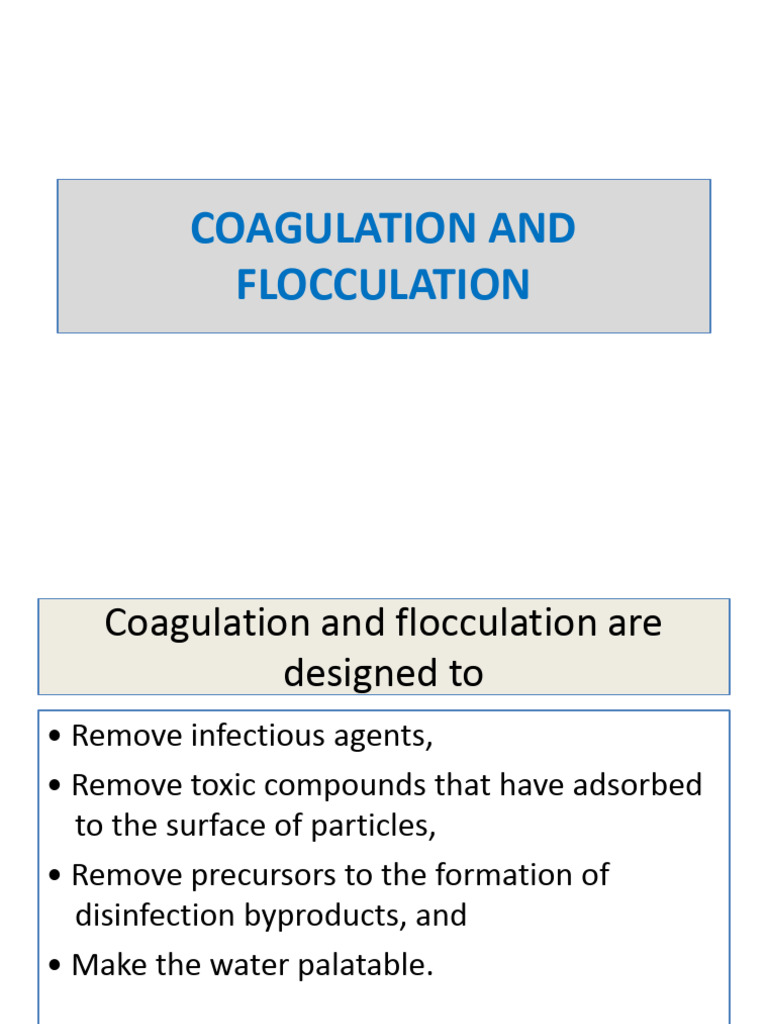 Coagulation and Flocculation Guide | PDF | Water Purification ...