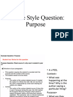 Purpose Style Question