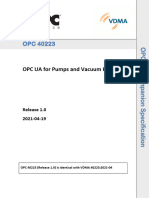 OPC 40223 - UA Companion Specification For Pumps and Vacuum Pumps 1.00