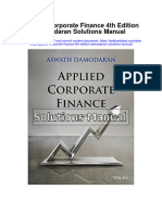 Applied Corporate Finance 4th Edition Damodaran Solutions Manual