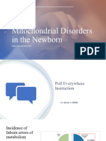 Mitochondrial Disorders in The Newborn