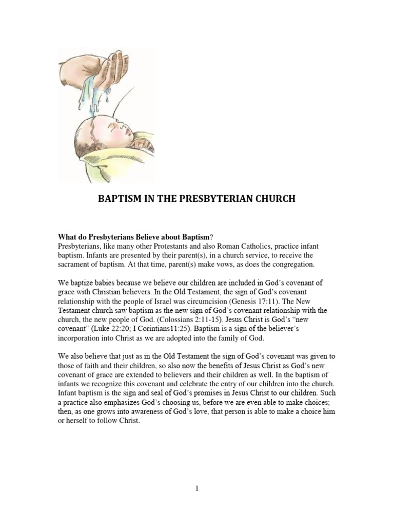 What Do Presbyterians Believe About Baptism PDF Baptism Covenant Theology