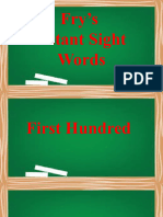 Fry's Instant Sight Words