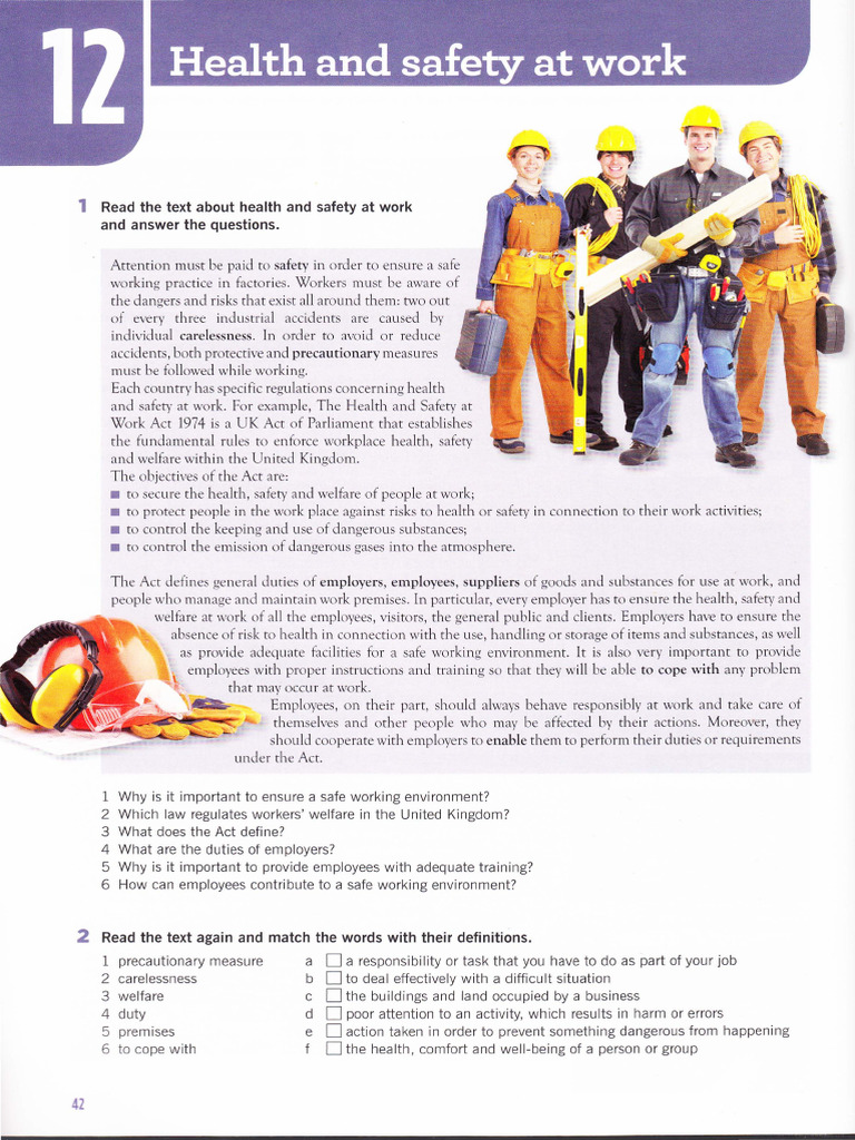Health and Safety at Work | PDF | Occupational Safety And Health ...