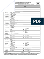 DSE Mock Exam Timetable 2024