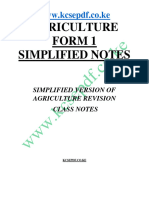 Form 1 Agriculture Notes