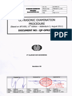 24-QPOPRJI18-ULTRASONIC EXAMINATION PROCEDURE (Based On API 650, 11 Edition - Addendum 3, August 2011)