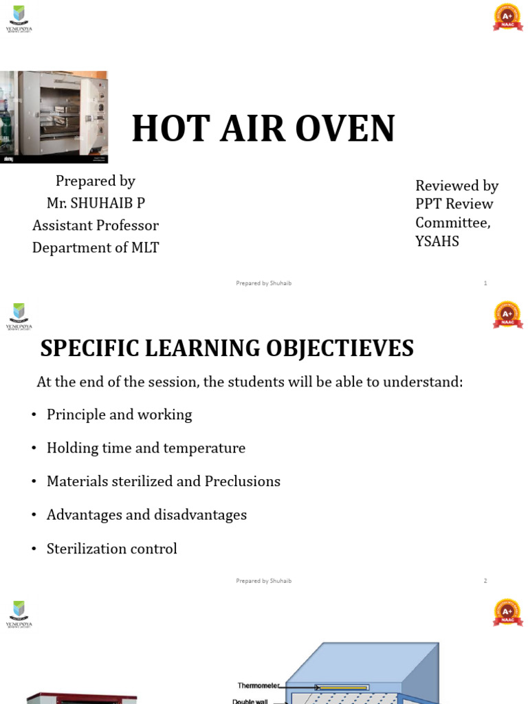 Hot Air Oven PDF Sterilization (Microbiology) Bacillus