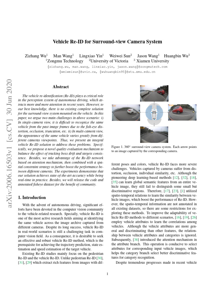 Vehicle Re-ID For Surround-View Camera System | PDF | Camera | Attention
