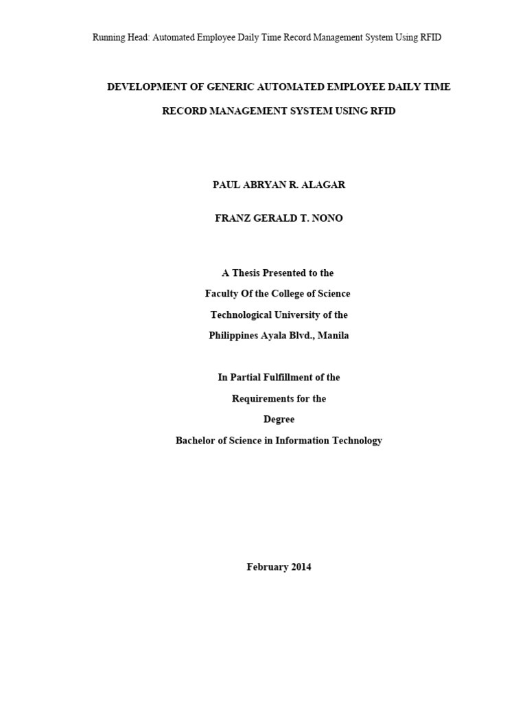 Automated DTR Management System Using RFID | PDF | Php | Apache Http Server