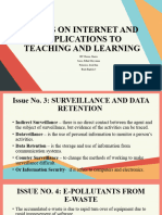 ISSUES ON INTERNET AND IMPLICATIONS TO TEACHING AND