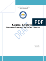 Teacher Education Curriculum Framework Newly Compiled Document V10