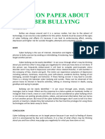 Position Paper About Cyber Bullying