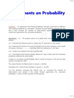 Experiments On Probability: Objective