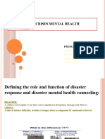 Disaster and Crises Mental Health Counselling