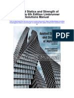 Instant Download Applied Statics and Strength of Materials 6th Edition Limbrunner Solutions Manual PDF Full Chapter