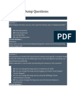 Oracle ICS Dump Questions