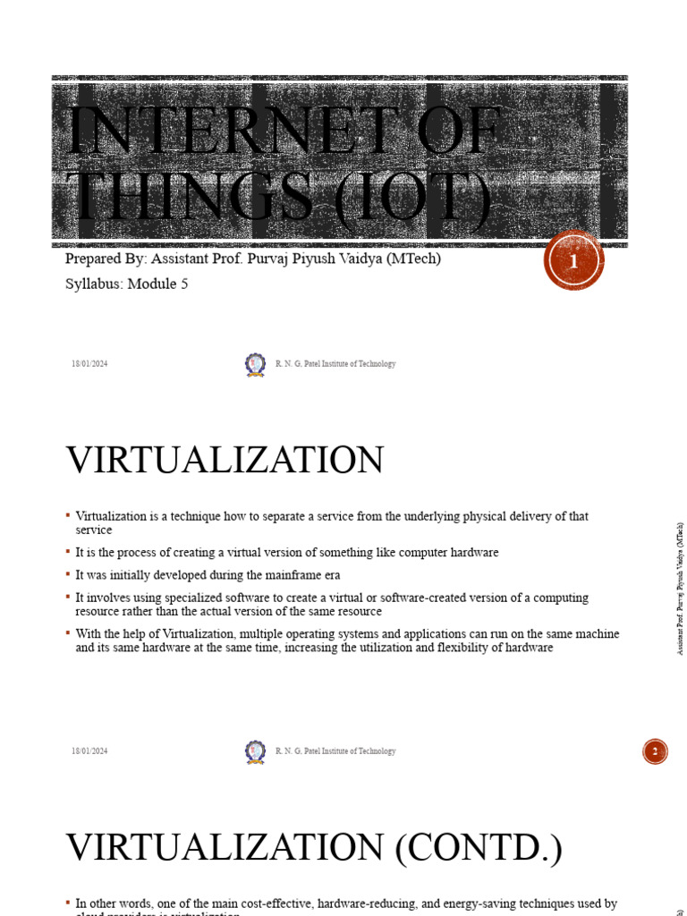 IoT Module 5 | PDF | Cloud Computing | Virtualization image.