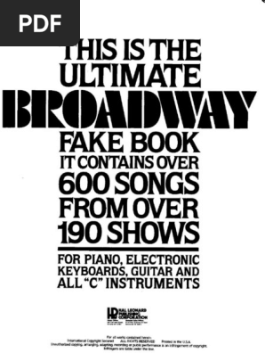 The Ultimate BROADWAY Fakebook - 1 100 | PDF