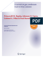 Effect of Direct Current On Gas Condensate Droplet Immersed in Brine Solution