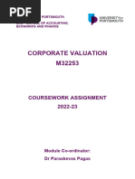 M32253 Corporate Valuation Assignment 2022-23