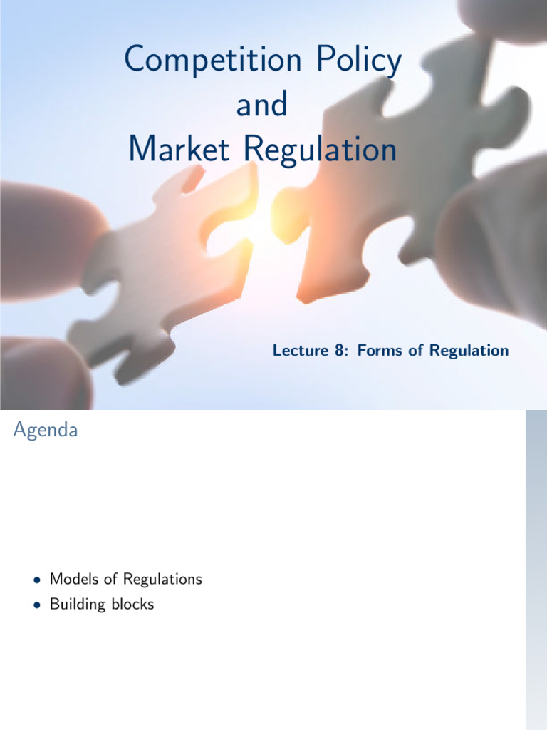 Lecture 8 - Forms of Regulation | PDF | Cost | Regulation