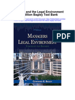 Instant Download Managers and The Legal Environment 9th Edition Bagley Test Bank PDF Full Chapter