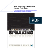 Instant Download Art of Public Speaking 11th Edition Lucas Test Bank PDF Full Chapter