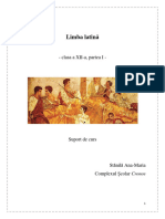 LB Latină, XII, Suport de Curs, Partea I, 2023-2024