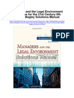 Instant Download Managers and The Legal Environment Strategies For The 21st Century 8th Edition Bagley Solutions Manual PDF Full Chapter
