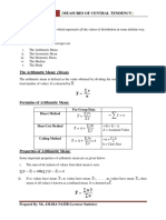 Measures of Central Tendency