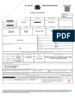 Certificate of Registry