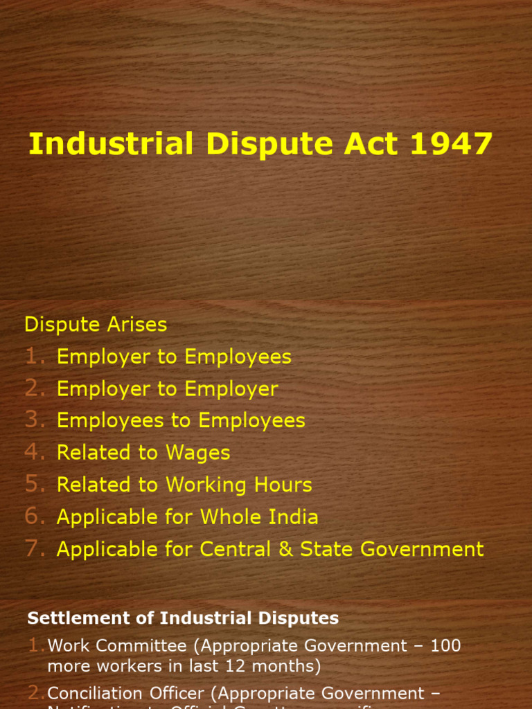 industrial-dispute-act-1947-pdf-strike-action-employment