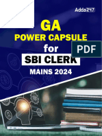 GA Power Capsule For SBI Clerk Mains 2024 Current Affairs July To December
