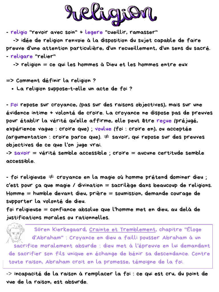 Définir la religion et la foi | PDF | Dieu | Raison