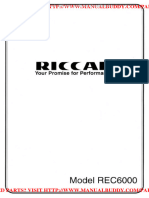 Riccar REC6000 Sewing Machine Instruction Manual