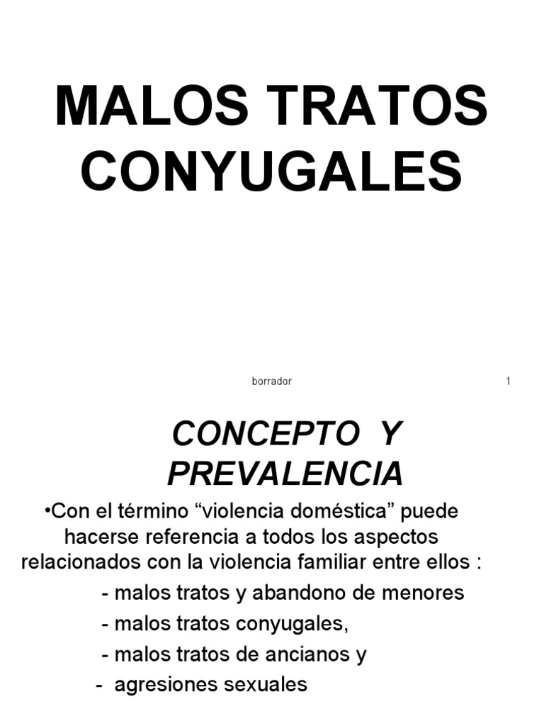 MALTRATO CONYUGAL Borrador PDF Violencia doméstica